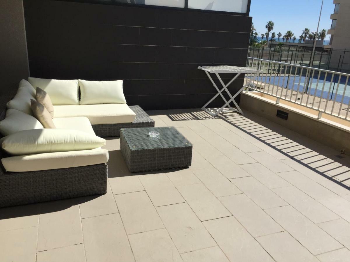 Apartamento Lujo, Primera linea playa, Garaje, Wifi, Piscina climatizada Roquetas de Mar Esterno foto